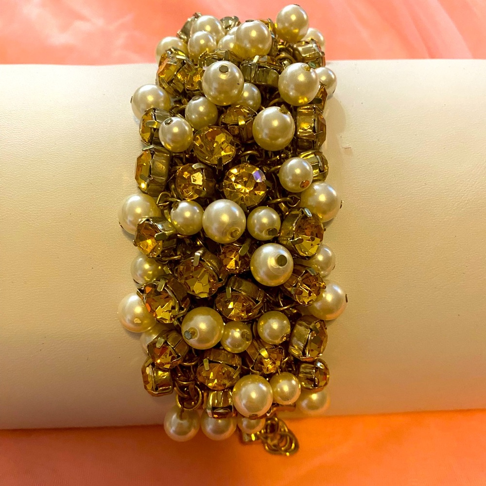 CITRINE PEARL CHARM BRACELET - Picture 4 of 9